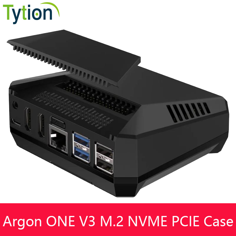 Argon One V3 M.2 Nvme Case - ファン内蔵アルミニウム合金ハウジング,Raspberry Pi 5,孫悟空,v3,m.2,nvmeケース,拡張ボード