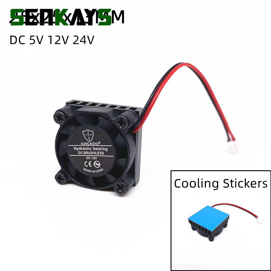 Raspberry Pi Water Cooling Kit - 2507 25ミリメートル25 × 25 × 13ミリメートル冷却ファンラズベリーパイファンヒートシンクのdc