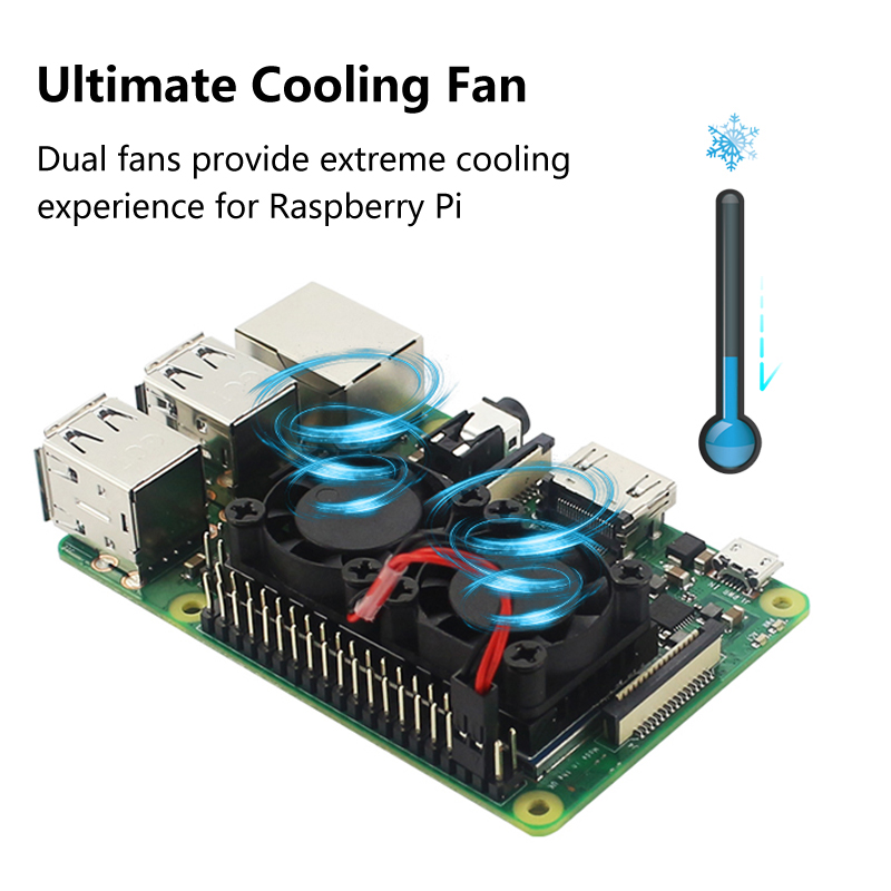 Raspberry Pi 4 デュアルファン ヒートシンク冷 - Raspberry Pi Water Cooling Kit のレビューと価格